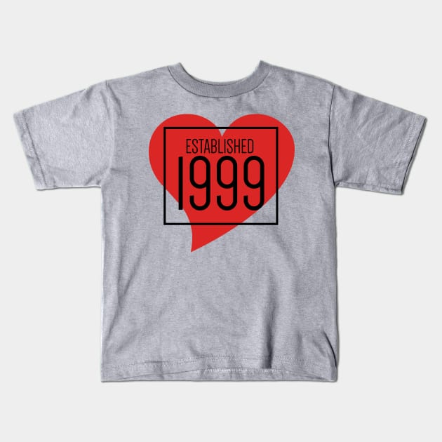 Established 1999- year of birth Kids T-Shirt by Aye Mate